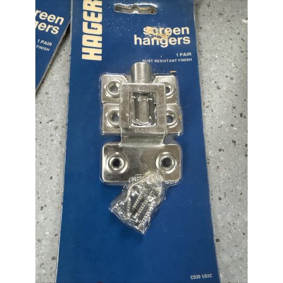 Hager Screen Hangers 2 Sets Wrought Steel Made In St. Louis MO Vintage - Picture 4 of 6